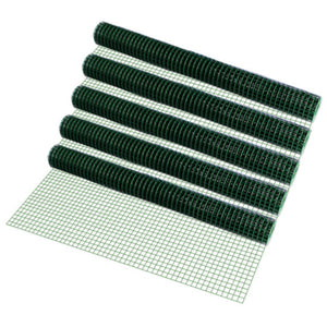 Kippengaas vierkant 19 mm geplastificeerd op rol groen - 2 varianten