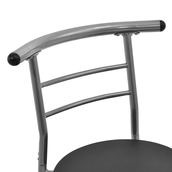 Bistroset metaal en hout eettafel met twee stoelen