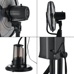 Mist staande ventilator 75W 3,2 liter 125x40x40 cm zwart