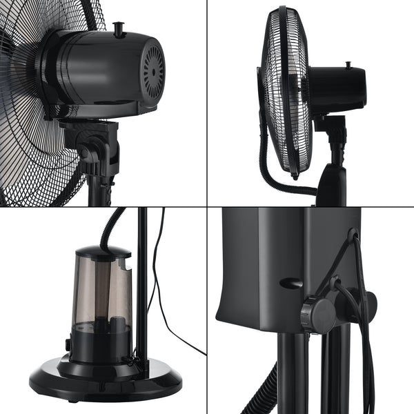 Mist staande ventilator 75W 3,2 liter 125x40x40 cm zwart