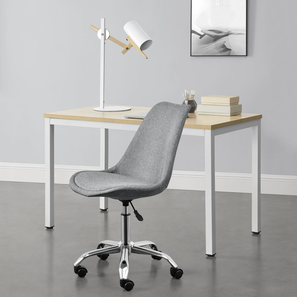 Bureaustoel Atherton 83 - 93x48x55 cm Lichtgrijs [en.casa] - premiumXL