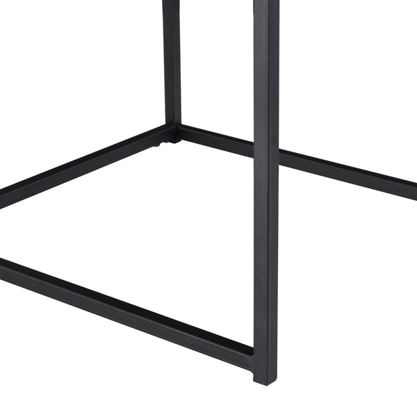 Salontafel Ringsaker set van 3 zwart en eikenkleurig