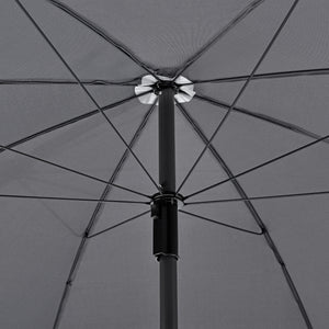 Tuinset 6-delig Milagro met parasol zwart en donkergrijs