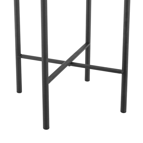 Bloempot op standaard Colfontaine set van 2 zwart en zandkleurig