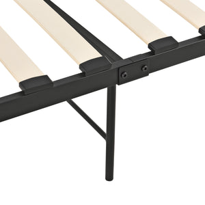 Eenpersoons slaapbank Falun 200x90 cm zwart mat