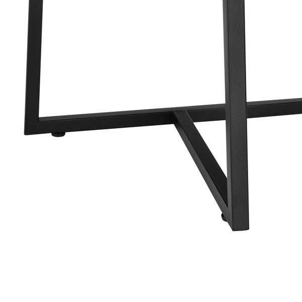 [en.casa] Salontafel Valdemarsvik 100x60x47 cm zwart en eikenkleurig