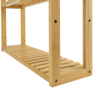 [en.casa] Wandrek Örnsköldsvik met 3 planken 60x15x54 cm bamboe