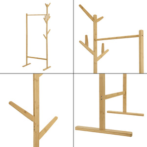 [en.casa] Bamboe kledingrek Nordreisa met kapstok 65x40x170 cm