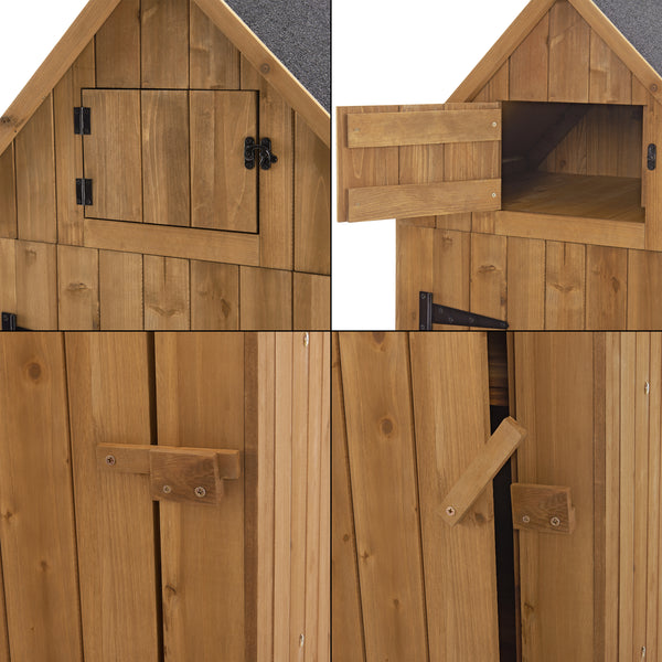 [en.casa] Tuinkast tuinschuur 77x54x179 cm houtkleurig