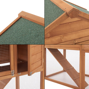 [en.casa] Konijnenhok Kelkheim 110x160x61 cm houtkleurig