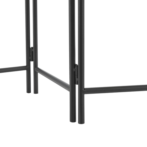[en.casa] Bloempot op standaard Doel 69x69x20 cm zwart en messing