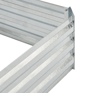 [en.casa] Moestuinbak Barneveld staal 90x90x30 cm zilverkleurig