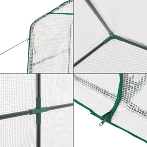 [en.casa] Tuinkas Oosterhout met 4 planken 120x186x190 cm