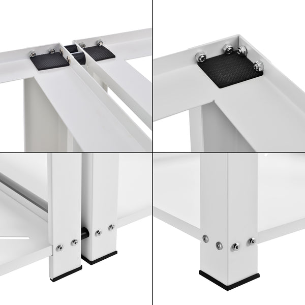 [en.casa] Wasmachine sokkel dubbel Cremlingen verhoger met planken