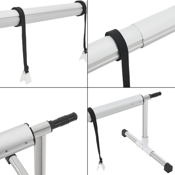 [en.casa] Oprolsysteem Amorgo voor zwembad afdekzeil 300-630 cm