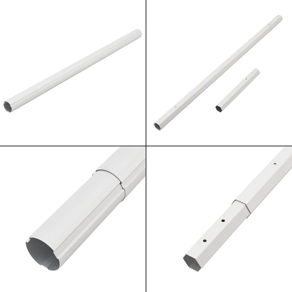 Oprolsysteem Oliveti zwembad afdekzeil 147-555 cm met 8 spanbanden