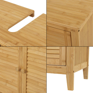 [en.casa] Wastafelonderkast Värmdö 60x67x30 cm bamboe