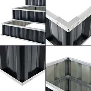 [en.casa] Moestuinbak Renswoude 118x118x60 cm antracietgrijs