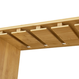 [en.casa] Wijnrek Fetlar bamboe voor 16 flessen 84,8x50x24 cm