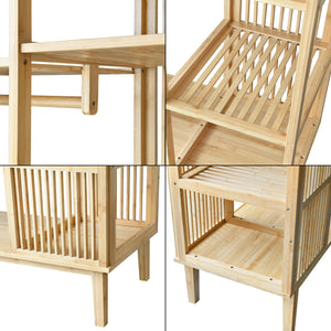 [en.casa] Kledingkast Hudiksvall bamboe 185x140x45 cm open kast