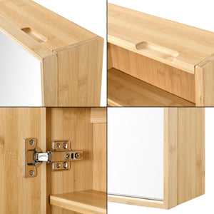 [en.casa] Spiegelkast Ikorfat bamboe 60,5x35x14 cm houtkleurig