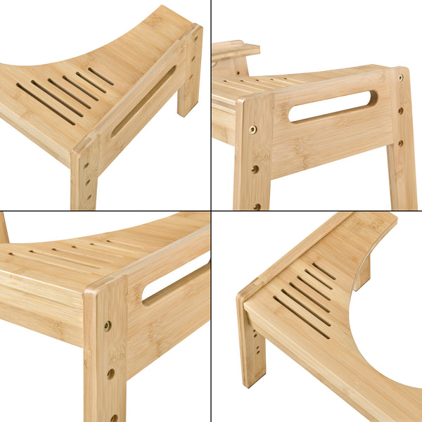 [en.casa] Toiletkrukje Kalajoki bamboe 21x42x30 cm houtkleurig