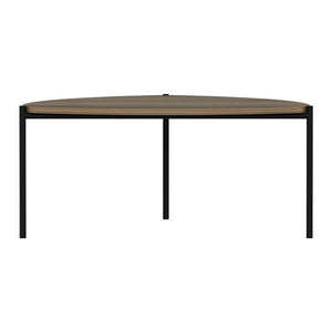 [en.casa] Salontafel Gladsaxe 40x90x89 cm walnootkleurig en zwart