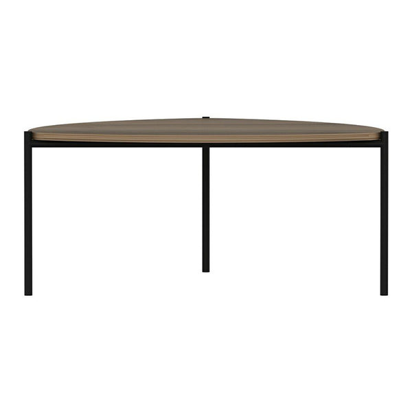 [en.casa] Salontafel Gladsaxe 40x90x89 cm walnootkleurig en zwart