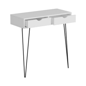 [en.casa] Console tafel sidetable Ebeltoft 90x90x40 cm wit