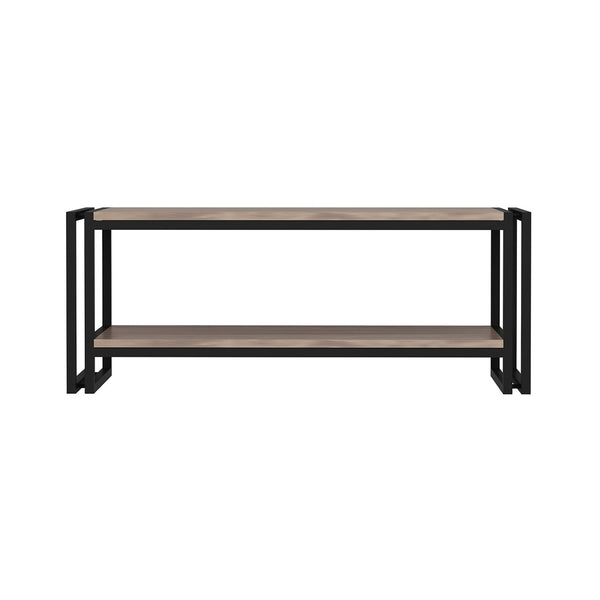 [en.casa] Salontafel Græsted 40x102x45 cm Eiken en zwart