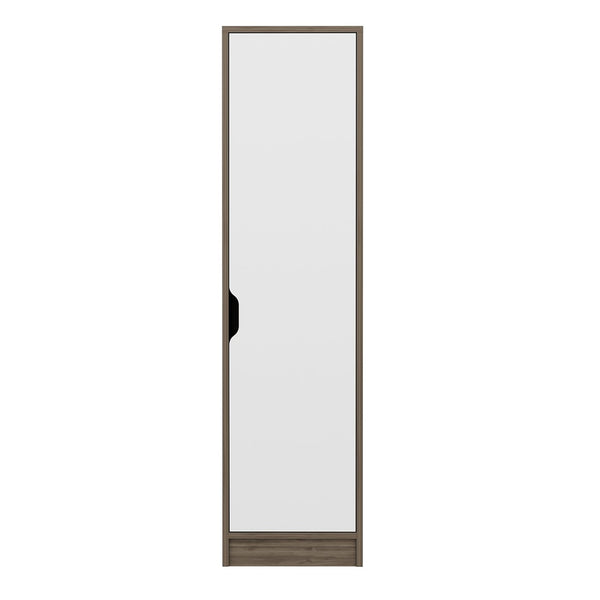 [en.casa] Opbergkast Egvad 154x40x30 cm walnootkleurig wit