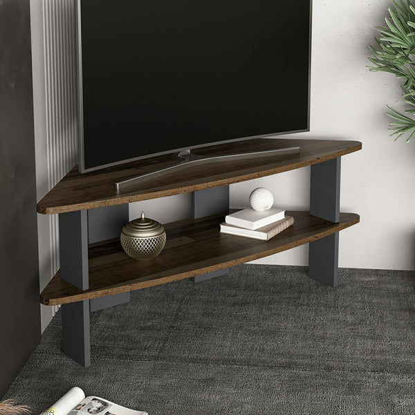 [en.casa] TV meubel Fredensborg Altholz 116x40x45 cm antraciet