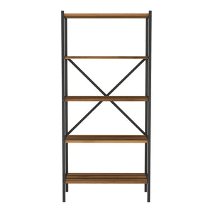 [en.casa] Staand rek Tomelilla 160x66x34 cm walnootkleurig