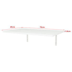 [en.casa] Klaptafel Klepp voor wandmontage 72x45x1,8 cm wit