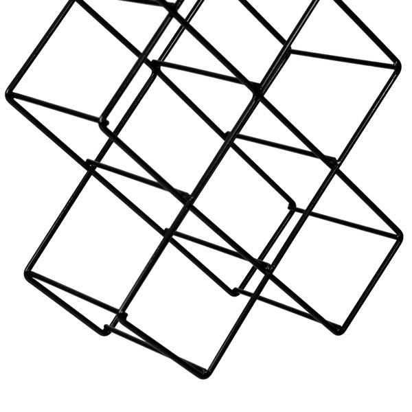 [en.casa] Wijnrek Apremont metaal 43x28,5x15 cm zwart