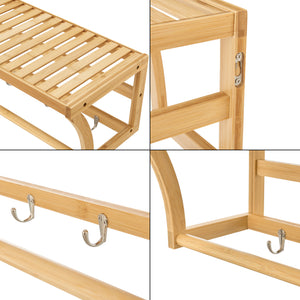 [en.casa] Badkamerrek Langeland wandmontage 20,5x59,5x25,5 cm bamboe
