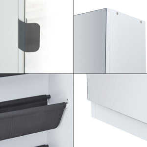 [en.casa] Schoenenkast Meura 160x48x20 cm wit