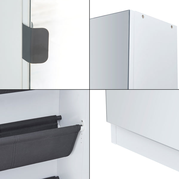 [en.casa] Schoenenkast Meura 160x48x20 cm wit