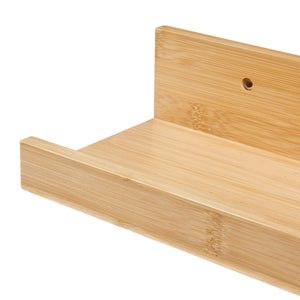 [en.casa] Wandplank set van 3 Gildeskål 40x13x7 cm bamboe