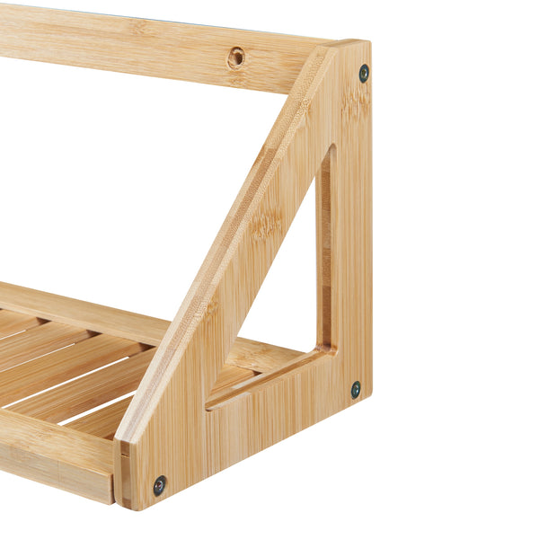 [en.casa] Wandplank set van 2 Gjerdrum 43x15x15 cm bamboe
