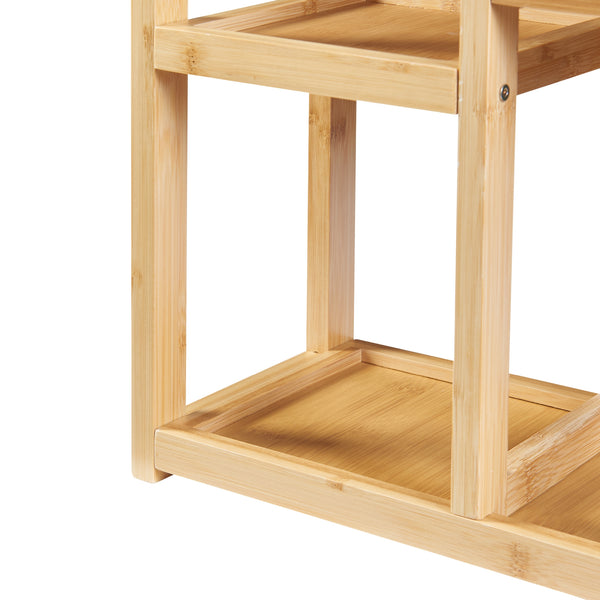 [en.casa] Badkamerrek Höör voor wandmontage 42x37x17 cm bamboe