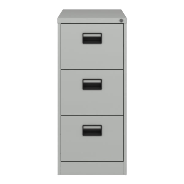 Ladekast Rääkkylä 103x45x62 cm staal met 3 lades grijs [en.casa]