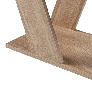 [en.casa] Bijzettafel Nome met 2 planken 60x22x57 cm eikenkleurig