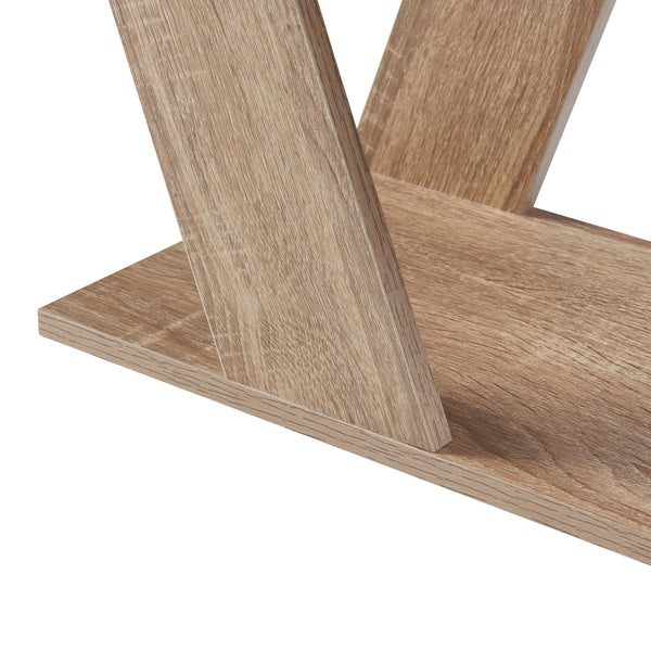 [en.casa] Bijzettafel Nome met 2 planken 60x22x57 cm eikenkleurig
