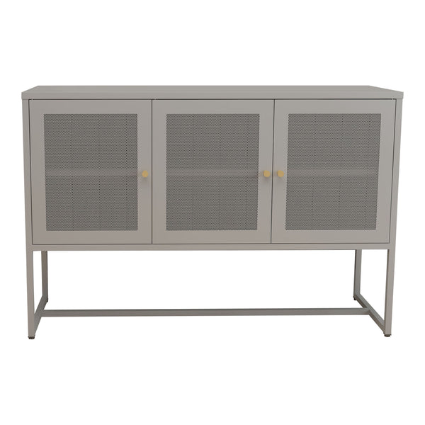 Commode Sund dressoir metaal 120x40x80 cm grijs [en.casa]