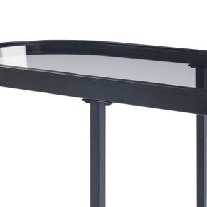 [en.casa] Bijzettafel Luleå 55x27,5x45 cm zwart