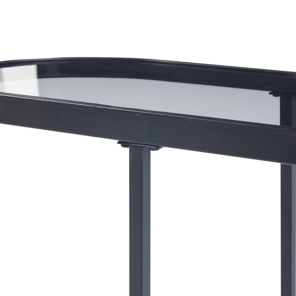 [en.casa] Bijzettafel Luleå 55x27,5x45 cm zwart