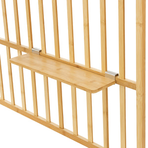 Wandrek Røst met 3 planken 120x80x13 cm bamboe naturel [en.casa]