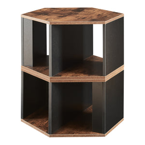 Salontafel Molde set van 2 zwart en walnootkleurig [en.casa]