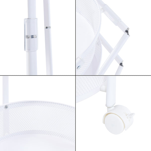 [en.casa] Keukentrolley Sørreisa rond 123xØ37,5 cm wit